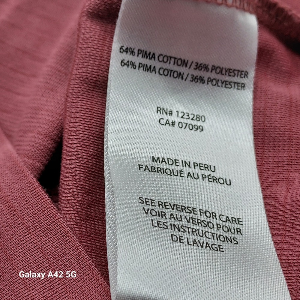 TravisMathew Mens Polo Shirt Rose Pink Heathered Short Sleeve Size L Golf Casual - Picture 3 of 10